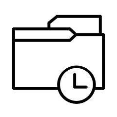 App Folder Time Outline Icon