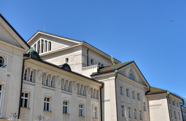 Klagenfurt, Theater, Stadttheater, Theaterplatz, Innere Stadt, Ballhaus, Theaterszene, Kärnten, Celovec, Österreich, Neues Theater, Kaiser Franz Joseph, Jubiläums-Stadt-Theater, Architektenbüro, Kunst