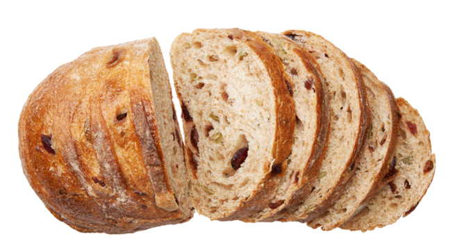 Sliced bread isolated