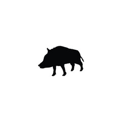 Boar icon. Simple style wild animals poster background symbol. Boar brand logo design element. Boar t-shirt printing. Vector for sticker.
