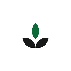 Seedling icon. Simple style startup incubation center poster background symbol. Seedling brand logo design element. Seedling t-shirt printing. Vector for sticker.