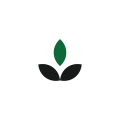 Seedling icon. Simple style startup incubation center poster background symbol. Seedling brand logo design element. Seedling t-shirt printing. Vector for sticker.