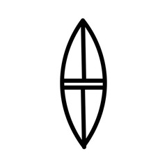 Sup Surfing Activity Outline Icon