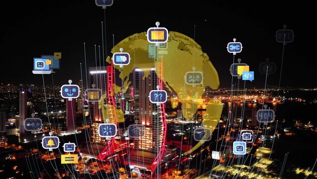 chatbot artificial intelligence. textual model of communication. writing texts, scripts, applications, programming languages. State-of-the-art technology. High quality 4k footage