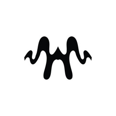 M icon. Simple style poster background symbol. M brand logo design element. M sign. M t-shirt printing. Vector for sticker.