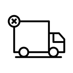 Comerce Truck Shop Outline Icon