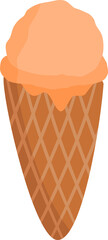 Ice cream cone. Illustration