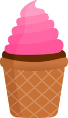 Ice cream cone. Illustration