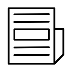 News Paper Daily Outline Icon