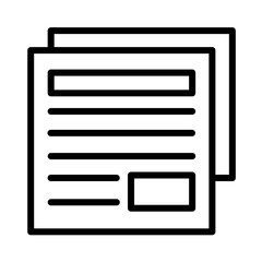 News Paper Daily Outline Icon
