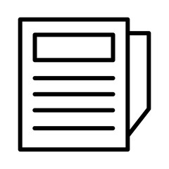 Fototapeta premium News Paper Daily Outline Icon