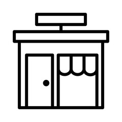 Dairy Shop Store Outline Icon
