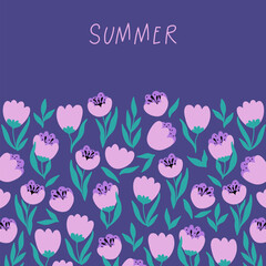 Floral vector background for card
