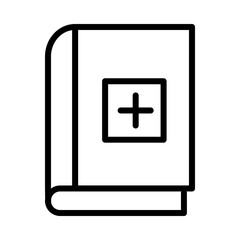 First Aid Book Outline Icon