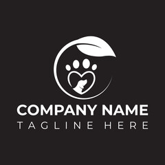 Vector logo design template for pet shop with cat and dog logo, Canine head symbol. Level style. Animation of a canine face ,company logo.