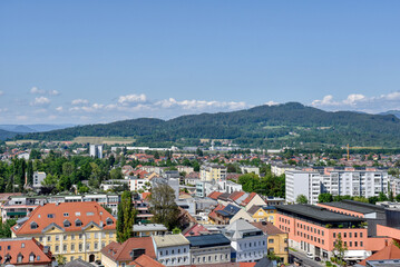 Klagenfurt, Altstadt, Dach, Dächer, Landeshauptstadt, Kärnten, Österreich, Zentrum, Stadtzentrum, Stadt, Aussicht, Fernsicht, Überblick, Stadt, Stadtgebiet, Haus, Häuser, Häusermeer, Tradition, Bausti