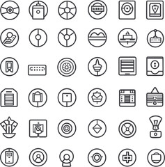 The Icons Outline related to networks, and the internet. Linear icon. Vector illustration