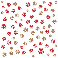 dog paw - cute seamles pattern