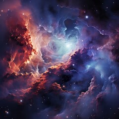 Obraz na płótnie Canvas Arrière-plan nuage de nébuleuse étoilée dans l'espace rempli de poussière d'étoiles