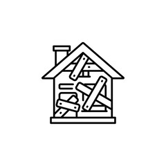 eviction vector icon. real estate icon outline style. perfect use for logo, presentation, website, and more. simple modern icon design line style