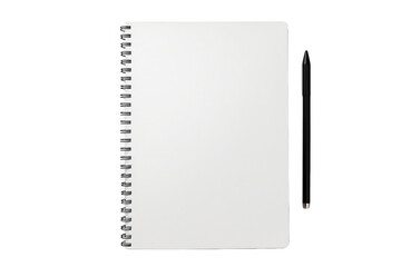 blank notebook isolated on white background - obrazy, fototapety, plakaty