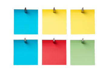 note papers with pins