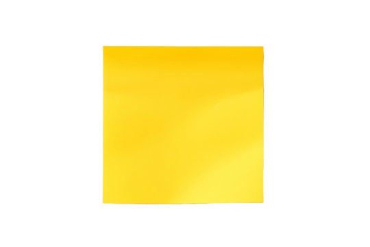 yellow sticky note isolated background