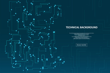 Obraz premium Abstract futuristic circuit board background.