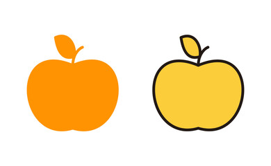 Apple icon set for web and mobile app. Apple sign and symbols for web design.