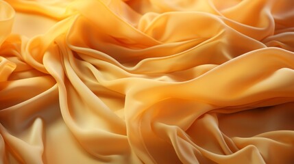 Obraz premium Soft silk satin yellow background.. Generative Ai.