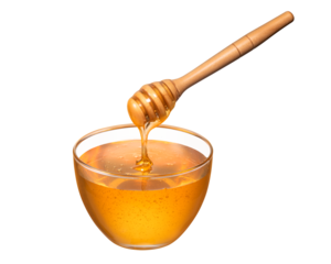 ガラスの容器に入ったはちみつ