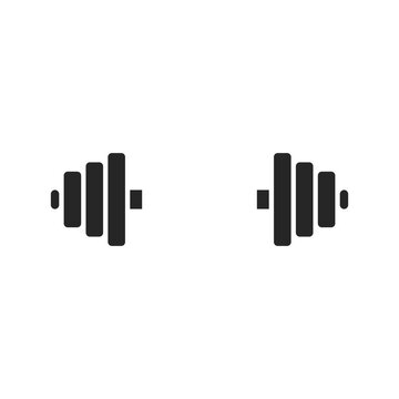 Part of the barbell with weight plates discs.