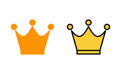 Crown icon set for web and mobile app. crown sign and symbol