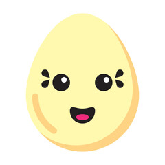 sparkling egg emoticon flat style