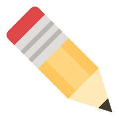 pencil with eraser icon illustration