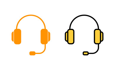 Headphone icon set  for web and mobile app. headphone sign and symbol
