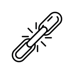 Link concept line icon. Simple element illustration. Link chain concept outline symbol design. Can be used for web and mobile UI UX . Modern vector style.