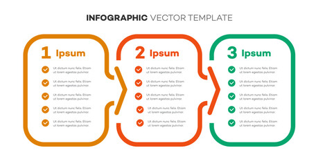 Infographic template timeline process 3 option or step line color style vector for presentation 10 eps