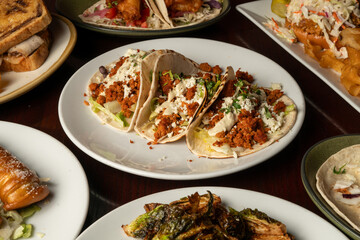 Pork tacos on a plate