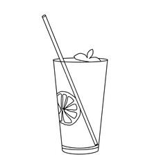 Vector illustration of cocktails. Hand-drawn, Linart. Isolated background. Perfect for menus, postcards, prints, patterns and your web design ideas.