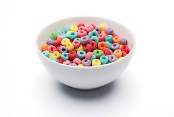 A colorful bowl of cereal