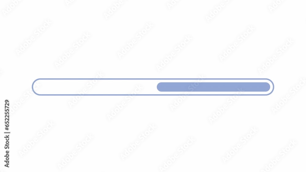 Poster lessening progress bar 2d loading animation. reduce horizontal loading bar animated cartoon preloade