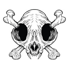tattoo design skull at vector illustrations black and white