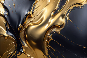 Luxurious and decorative abstract black and gold background 