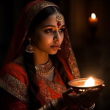 Karva Chauth, Indian woman, Generative Ai