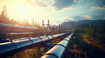 Large oil pipeline