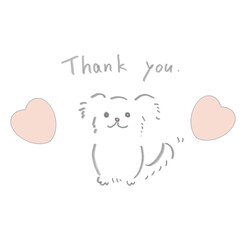 Cute white dog (Thank you, Heart)