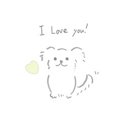 A picture of a cute dog that conveys his thoughts