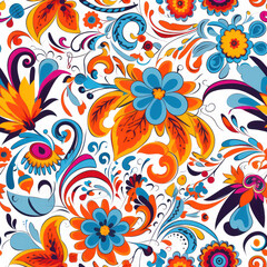 Seamless Pastel Textile illustration abstract floral texture patterns for fabric digital print. Generative AI