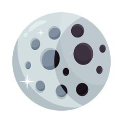Moon vector colorful stickers Icon Design illustration. EPS 10 File 